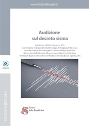 copertina audizione decreto sisma 13 06 18